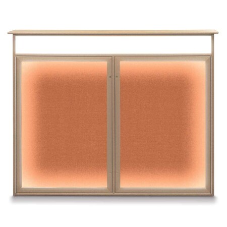 United Visual Products Open Faced Traditional Rounded Corkboard UV645ARC-BLACK-COBACC